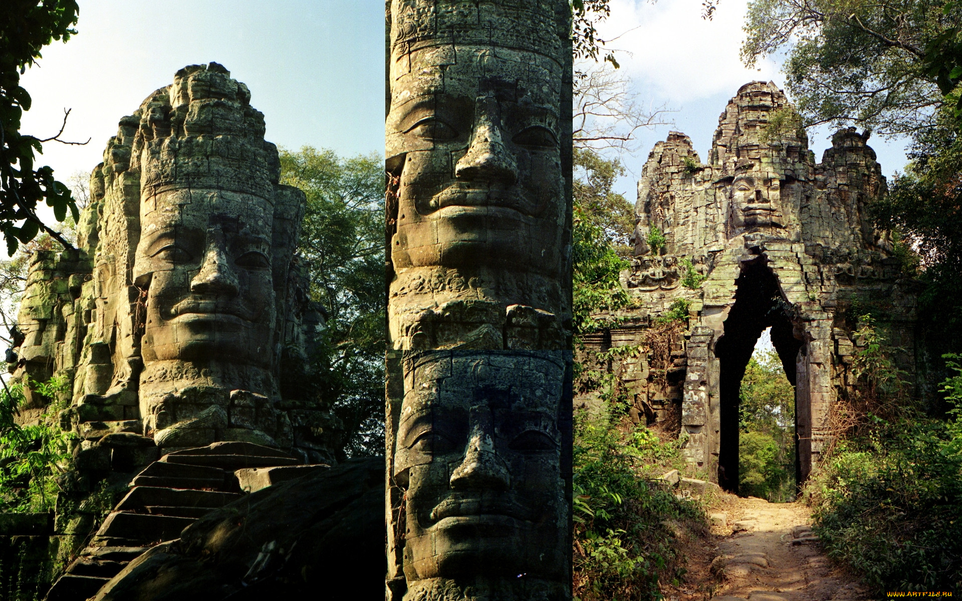 west, gate, of, angkor, thom, , , , , 